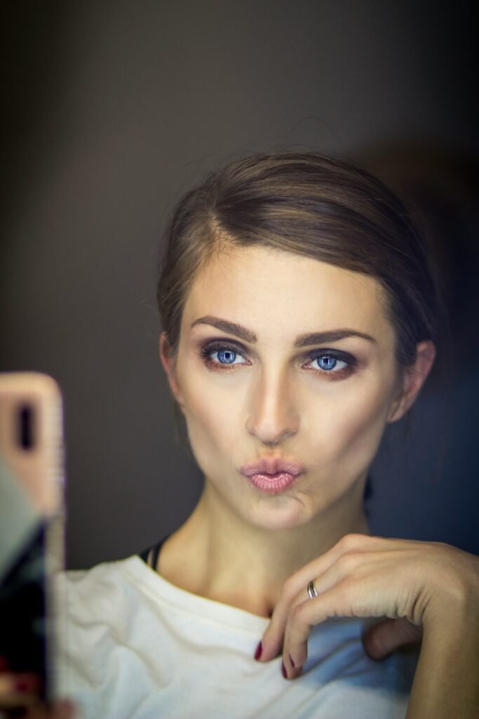 Beautiful fair-skinned adult woman representing an online friendship profile